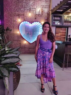 Wilde Bella Purple & Pink Unicorn High-Low Skirt
